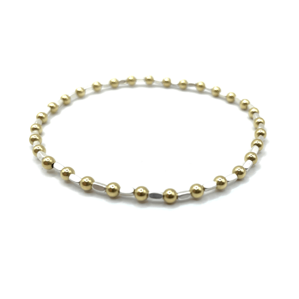 Our Color Crush Collection bracelets with Harbor and 3mm gold filled beads. Perfect for stacking!